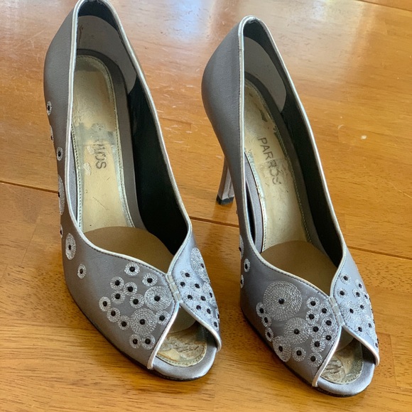 Women’s Caparros Emilia Smoke Peep Toe Shoe (6.5) - Picture 3 of 6